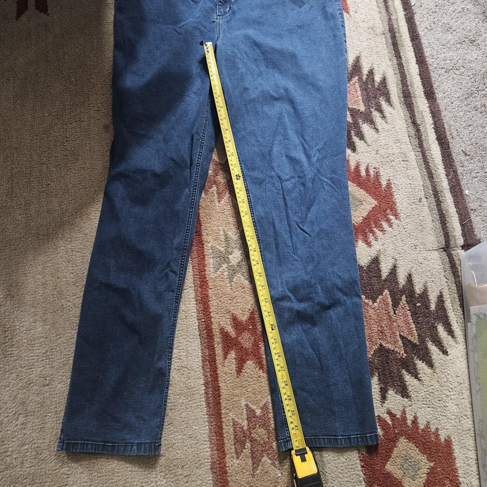 Jjill Jeans Womens 18 Blue Medium Wash Straight Leg Stretch Denim - Picture 3 of 10